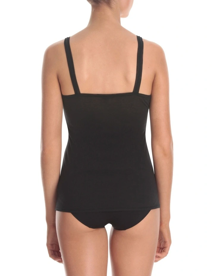 KAYSER Pure Cotton Cami In Black - Image 2