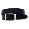 Black Genuine Italian Vegetable Tanned Leather Belt