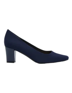 Nicole Navy Fabric Heeled Shoes