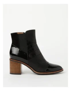 Sidney Black Leather Boot