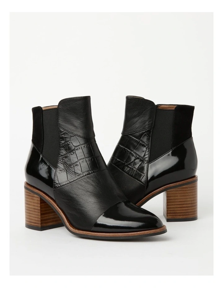 Sidney Black Leather Boot - Image 2