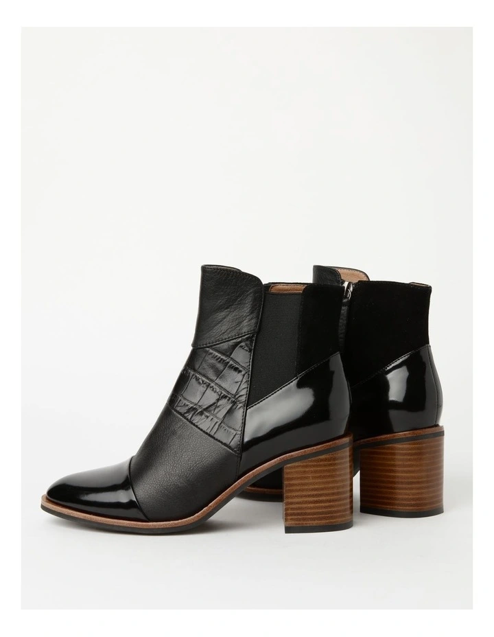 Sidney Black Leather Boot - Image 3
