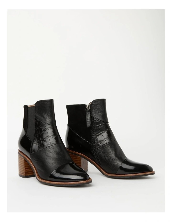 Sidney Black Leather Boot - Image 4