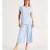 Chloe & Lola Bamboo 3/4 PJ Pant In Blue