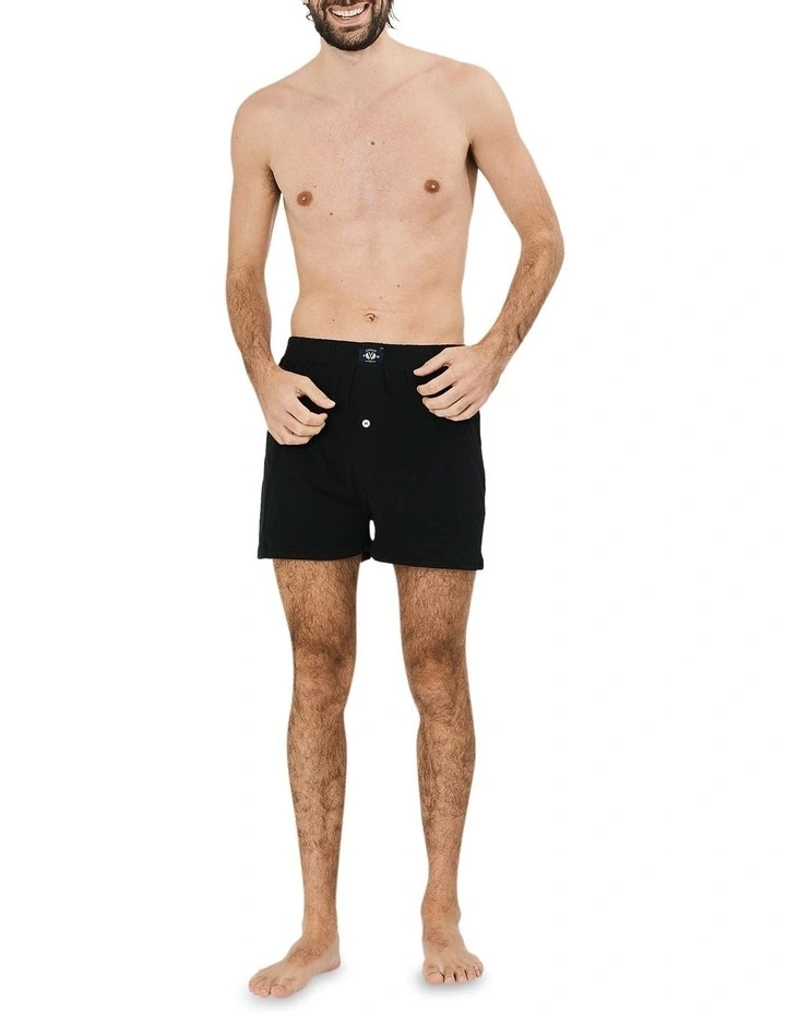 Knit Boxers 2 Pack In Black - Image 2