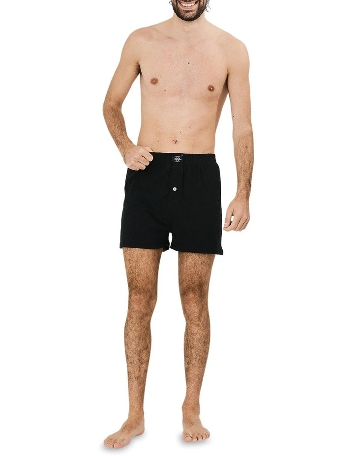 Knit Boxers 2 Pack In Black - Image 3