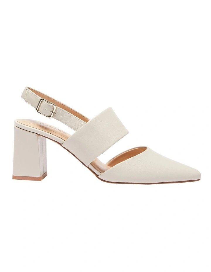 Kitson Heeled Shoes In Ivory Leather