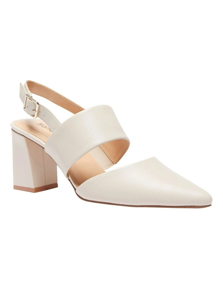 Kitson Heeled Shoes In Ivory Leather - Image 2