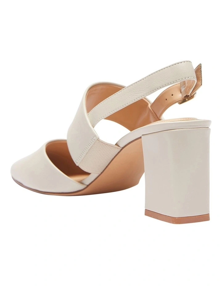 Kitson Heeled Shoes In Ivory Leather - Image 6