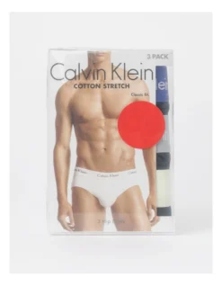 Calvin Klein Cotton Stretch Briefs 3 Pack In Multi