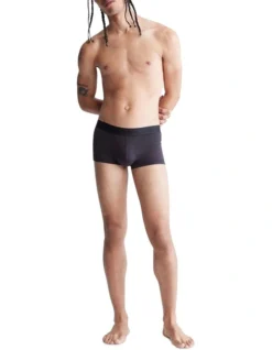 Calvin Klein Ck Ultra Soft Cashmere Trunk In Black