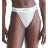 Calvin Klein Modern Cotton String Thong Brief In Grey