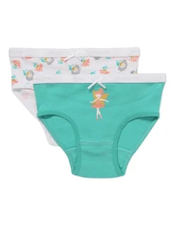 Fairy Garden Girls 2 Pack Underwear In Multi