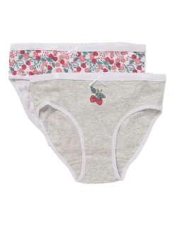 Strawberry Fields Girls 2 Pack Underwear In Multi