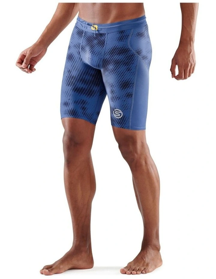 SKINS Series 3 Compression Half Tights Activewear In Blue - Image 2