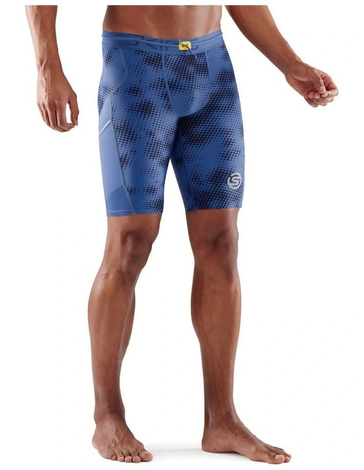 SKINS Series 3 Compression Half Tights Activewear In Blue - Image 3