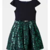Grace Jacquard Skirt Dress (9-16) In Emerald