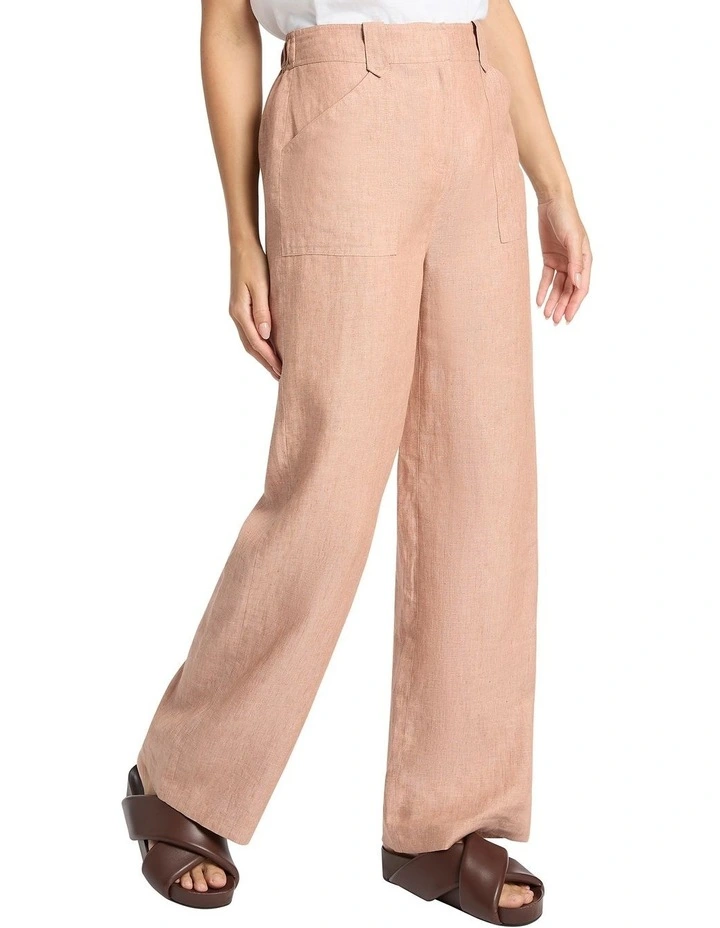 Saoirse Linen Slub Pant In Cinnamon