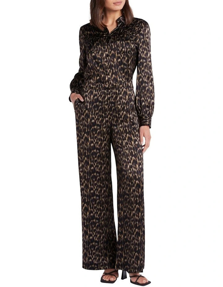 Rya Silk Wide Leg Pant In Black - Image 3