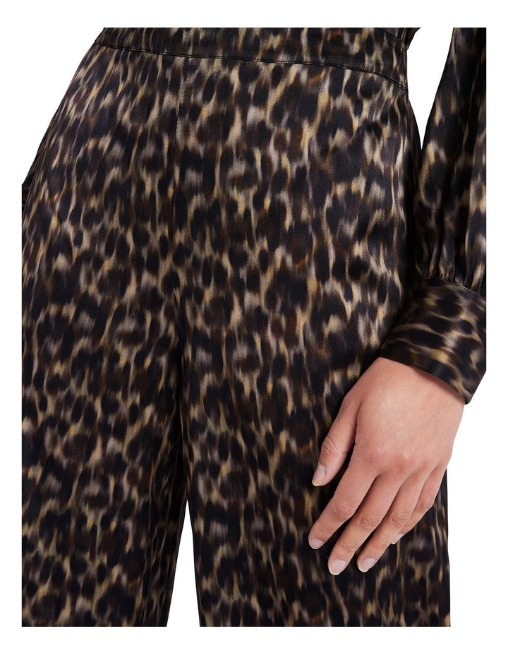 Rya Silk Wide Leg Pant In Black - Image 4