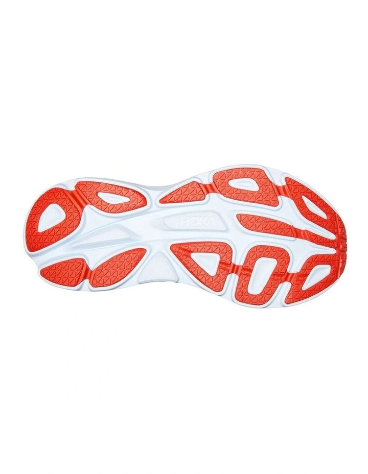 Hoka One One Bondi 8 Mens Running Shoes In Grey/Yellow - Image 4