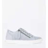 Ziggy Leather Sneaker In Grey Blue