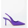 Bliss Heeled Shoes In Purple Neosatin