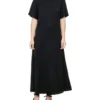 Lustre Weave Maxi Dress In Black