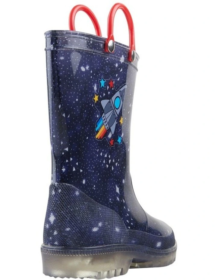 Ciao Charlie Rocket Gumboots In Navy - Image 3