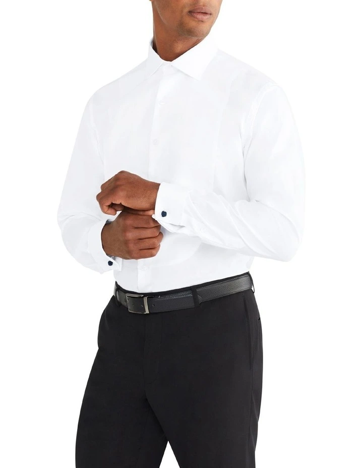 Tailored Bib Dinner Shirt In White