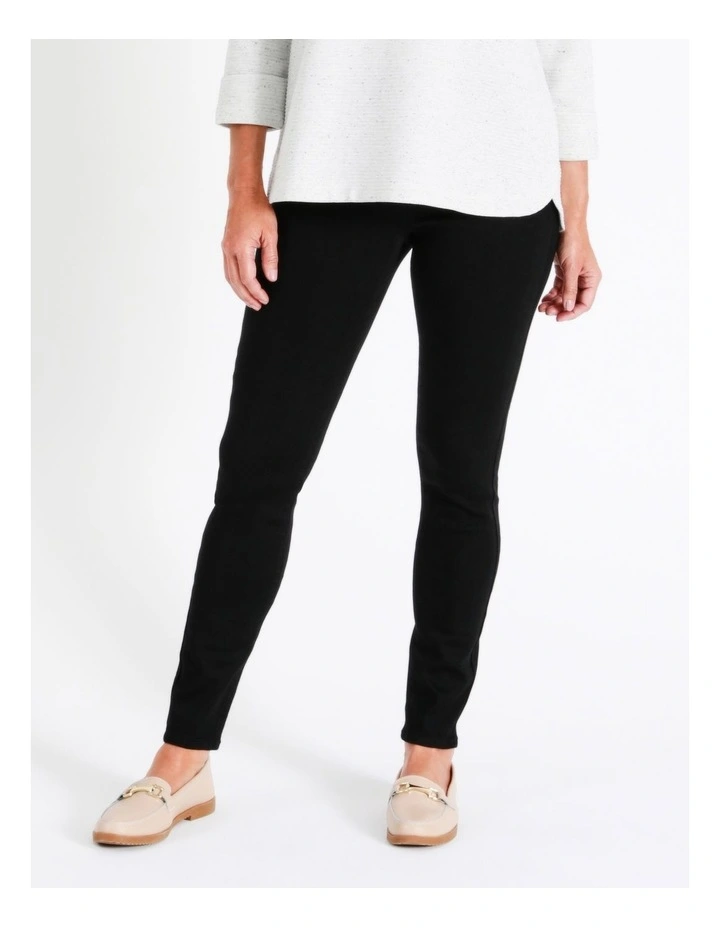 Regatta Recycled Cotton Blend Wardrobe Staple Jegging Full Length Denim In Black - Image 2