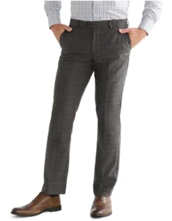 Van Heusen Tailored Marl Check Suit Pant In Charcoal