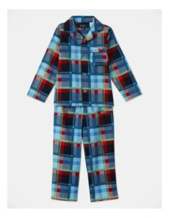 Crazy Check Pyjama Set In Midnight
