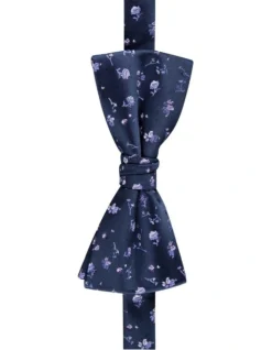 Ditzy Floral Bow Tie In Purple
