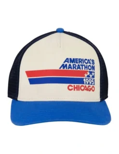 AMERICAN NEEDLE Chicago Race Sinclair Trucker Cap In Blue/Ivory