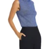 Galea Sleeveless Shimmer Knit In Cobalt