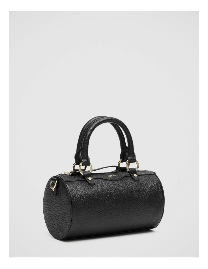 Jett Cylinder Crossbody Bag In Black Light Gold - Image 3