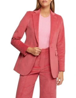Oxford Lola Corduroy Jacket In Pink