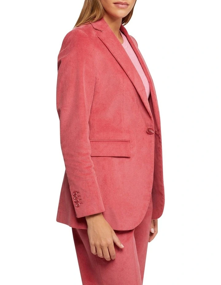 Oxford Lola Corduroy Jacket In Pink - Image 2