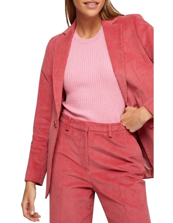 Oxford Lola Corduroy Jacket In Pink - Image 4
