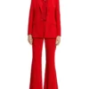 Scarlet Sculptured Blazer In Red